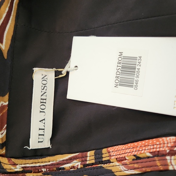 NWT ULLA JOHNSON MARIAM DRESS FLORAL MIDI ONE SHOULDER SILK SZIE  0 - Picture 14 of 16